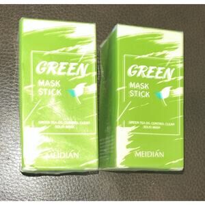 2 Pack Meidian Green Mask Stick Green Tea Oil Control Solid Mask